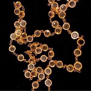 Glamorous Gold and Shimmering Rhinestones Necklace.